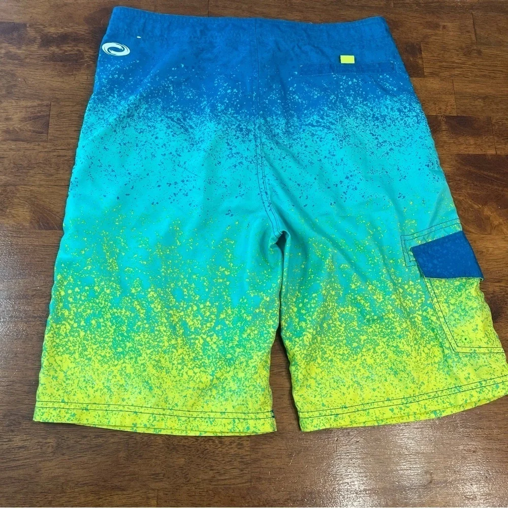 O’rageous boys blue green swim trunks size xl 18-20